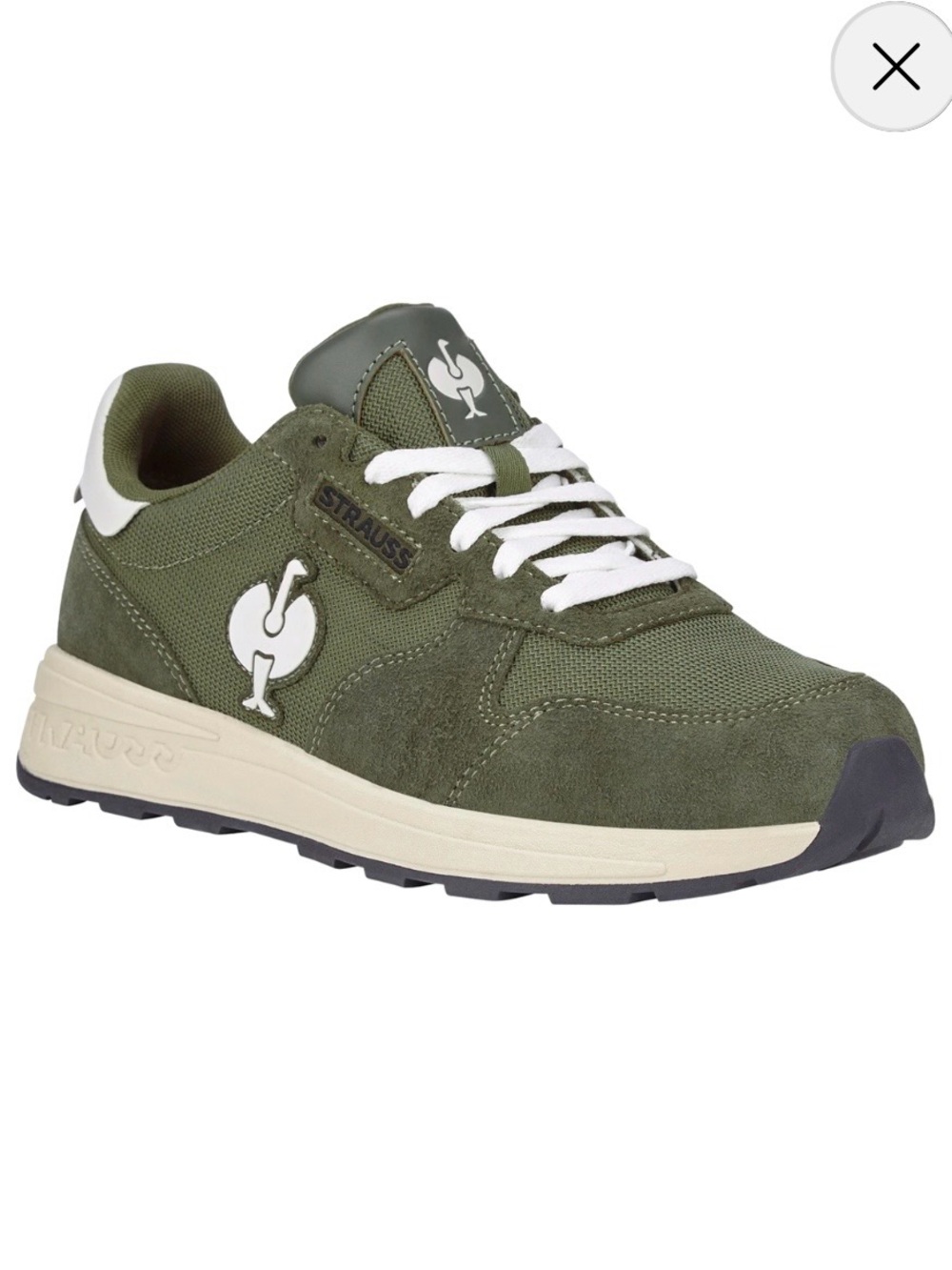 STRAUSS MENS CANBERRA SAFETY STEEL TOE WORK SHOE DISGUISE OLIVE GREEN NEW Sz9